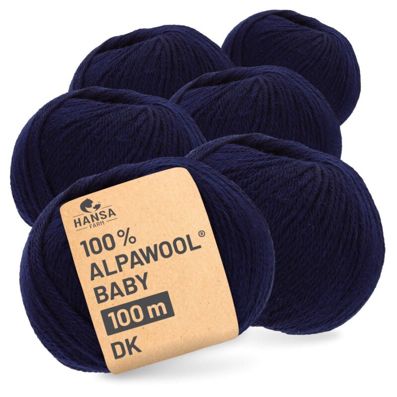 ALPAWOOL Baby 100 DK | Baby-Alpakawolle Dunkelblau