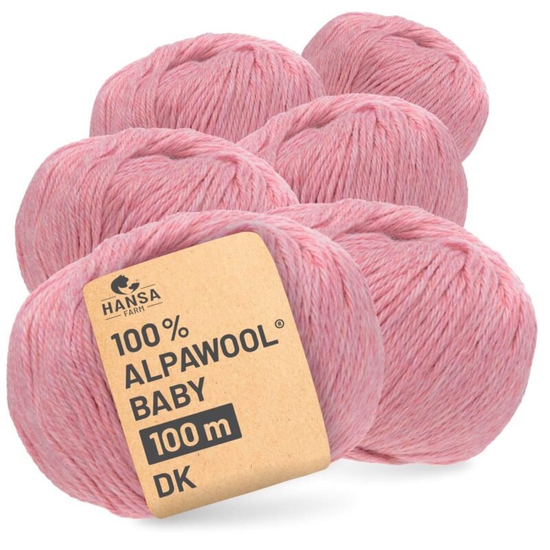 ALPAWOOL Baby 100 DK | Baby-Alpakawolle Perlrosa Melange