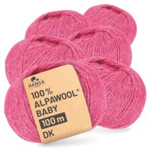 ALPAWOOL Baby 100 DK | Baby-Alpakawolle Himbeersahne Melange