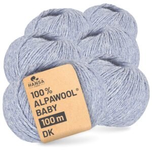 ALPAWOOL Baby 100 DK | Baby-Alpakawolle Gletscher Melange
