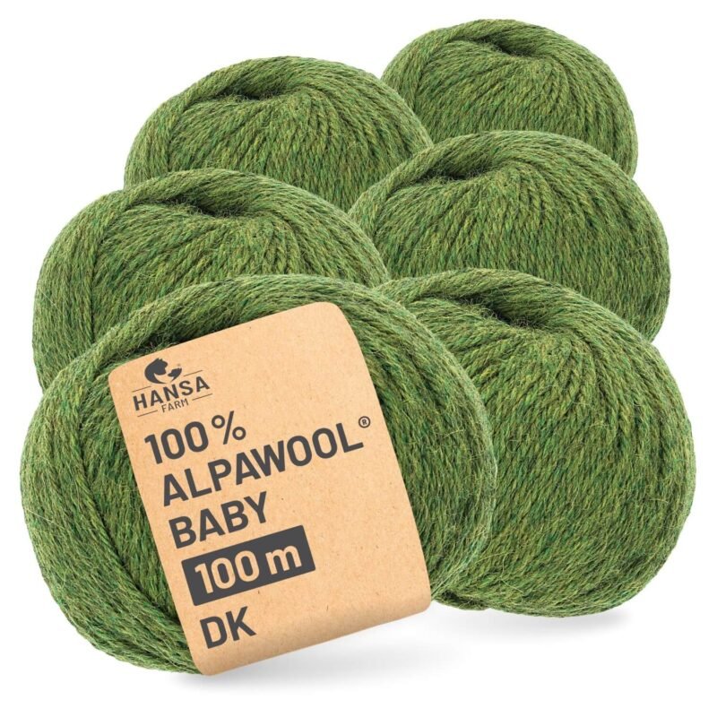 89782_Product.jpg ALPAWOOL Baby 100 DK | Baby-Alpakawolle Mittelgrün Melange