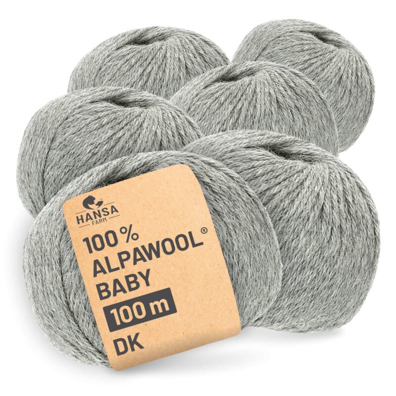 ALPAWOOL Baby 100 DK | Baby-Alpakawolle Hellgrau