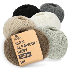 ALPAWOOL Baby 100 DK | Baby-Alpakawolle Natur Mix-Set