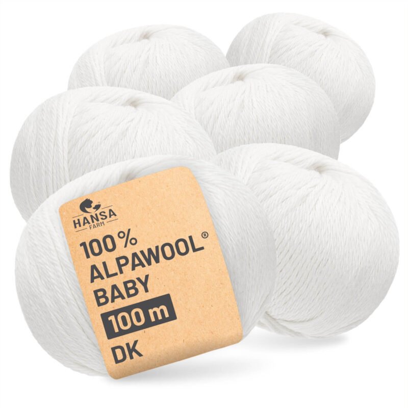 ALPAWOOL Baby 100 DK | Baby-Alpakawolle Schneeweiß