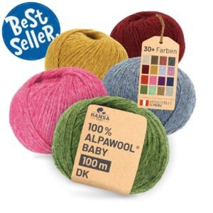 Alpawool Baby 100, alpaka vuna 300g Baby alpaka vuna plavo-zelena melange 300 g - ALPAWOOL Baby 100 DK