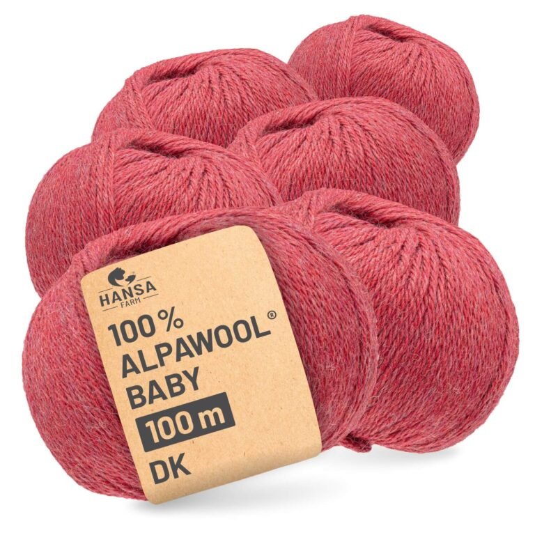 ALPAWOOL Baby 100 DK | Baby alpaka vuna Blush crvena melange