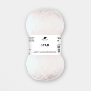 Pro Lana Star Acrylgarn – weiches maschinenwaschbares Strickgarn in Weiss von goodwool.shop