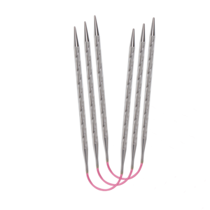 Addi CraSy Trio Unicorn Long 30cm Stricknadelset mit rosa Seil