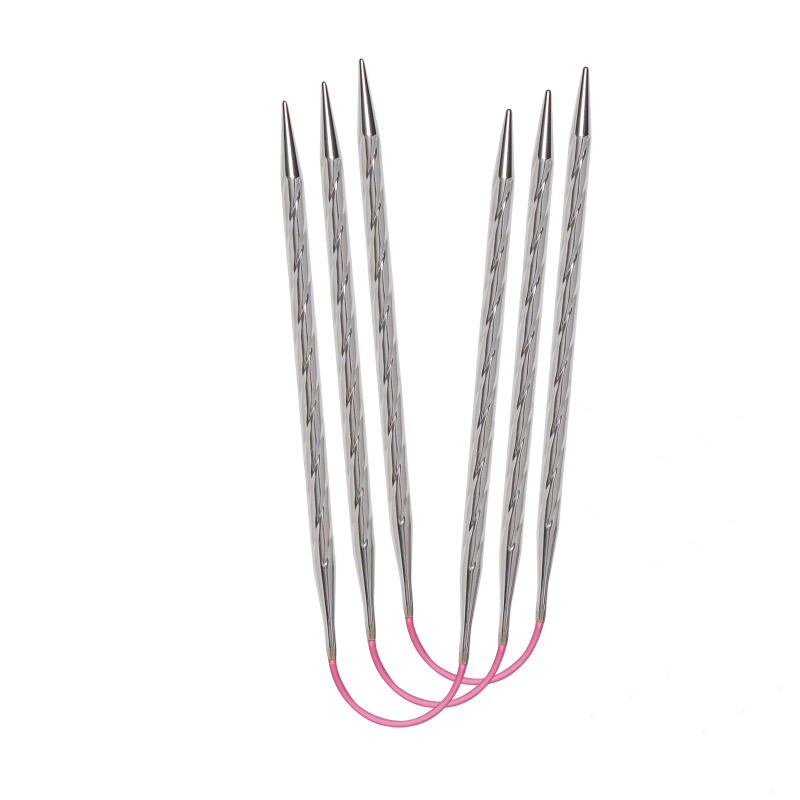 nmaype.png Addi CraSy Trio Unicorn Long 30cm Stricknadelset mit rosa Seil